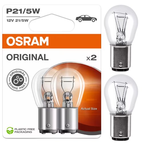 2X żarówka p21 5w Osram Orginal Line BAY15d Świtała STOP / Pozycyjne