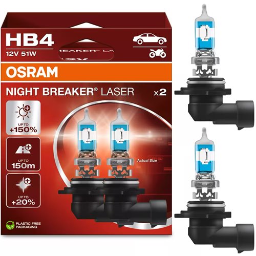 Żarówki HB4 Osram Night Breaker Laser 12V 51W P22D (Zestaw 2szt.)