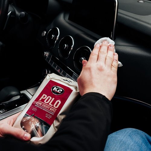 K2 polo shine nawilżone chusteczki kokpitu deski