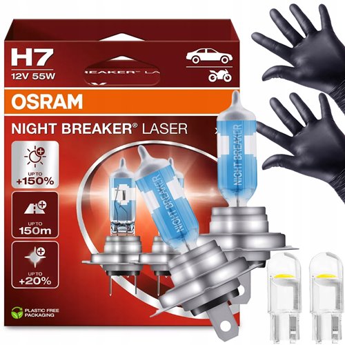 Żarówki Osram Night Breaker Laser +150% H7 55 W + 