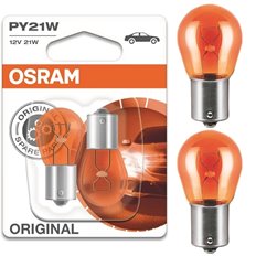 2X ŻARÓWKA OSRAM PY21W 12V 21W BAU15S ORGINAL KIERUNKOWSKAZY POMARAŃCZOWA