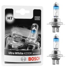 Żarówka H7 Bosch Ultra White 12V 55W PX26D Biała 4200K - Zestaw 2 sztuki